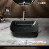 Black Norma Table Top Wash Basin (Depth)