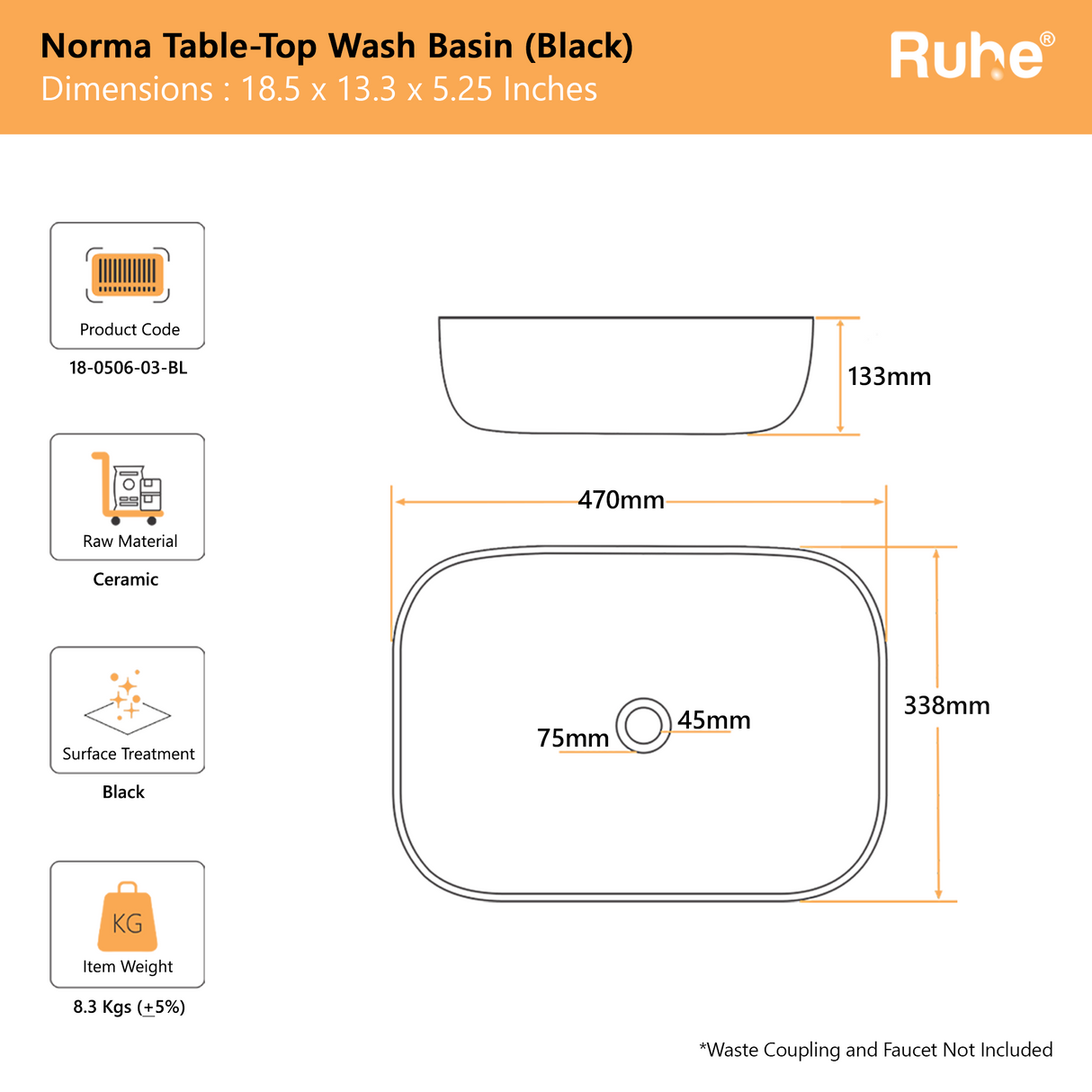 Norma Table Top Wash Basin