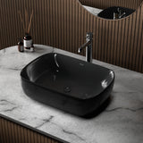 Black Norma Table Top Wash Basin (Lifestyle)