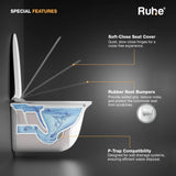 Blanco Wall-Hung Western Commode, P Trap