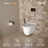 Blanco Wall-Hung Western Commode, Salient Features