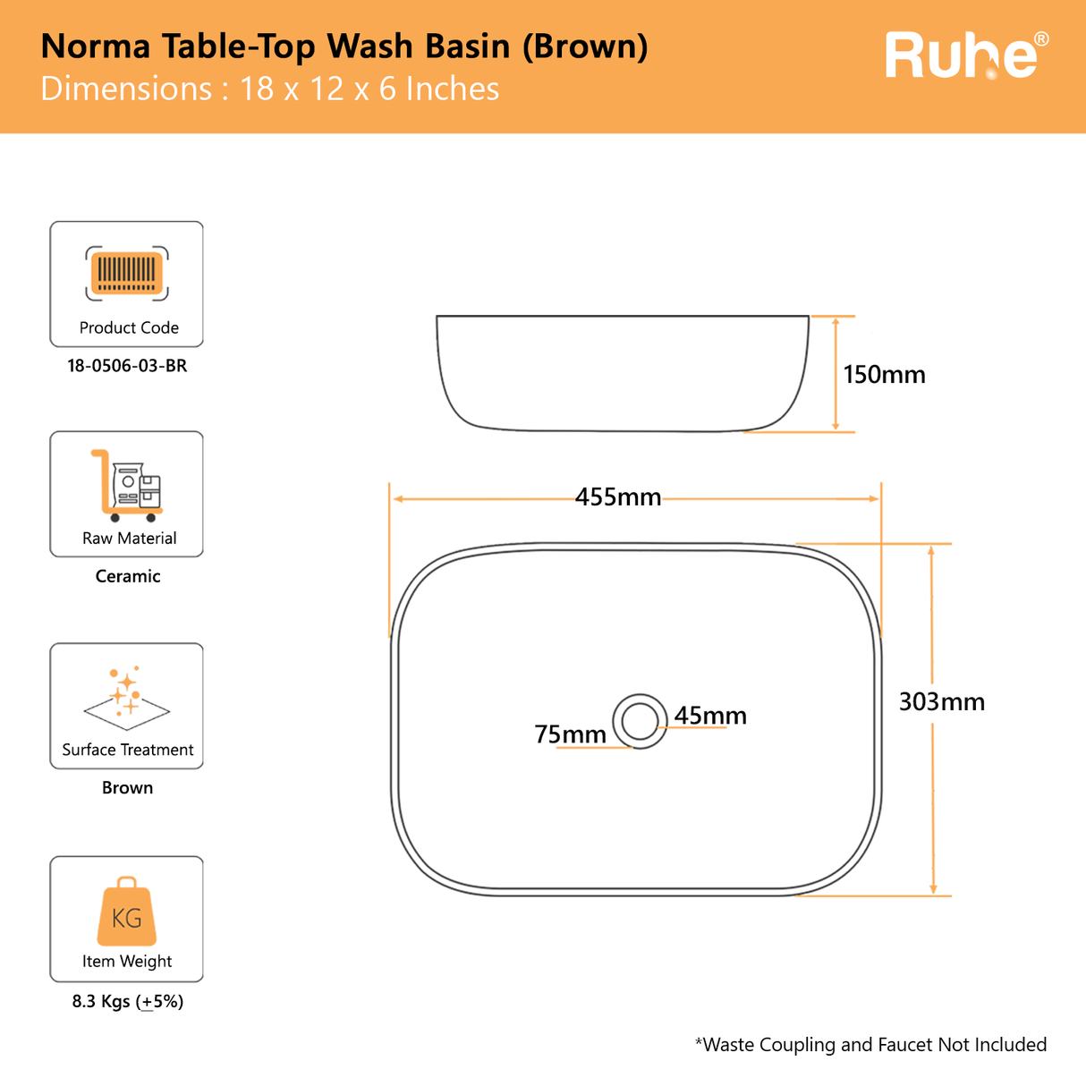 Norma Table Top Wash Basin