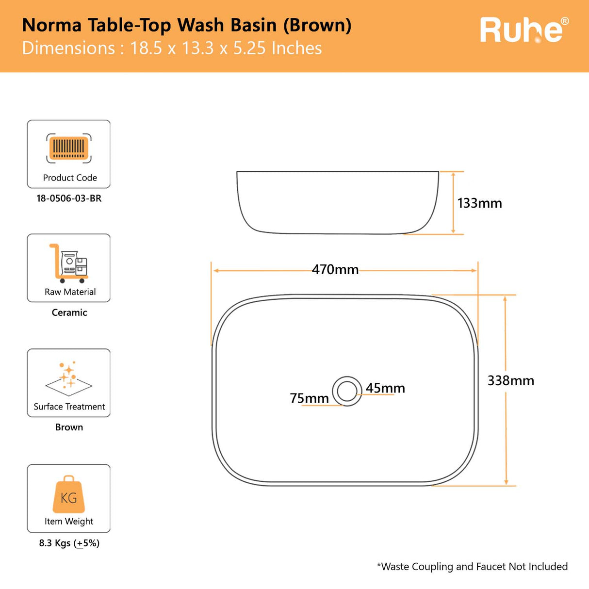 Norma Table Top Wash Basin