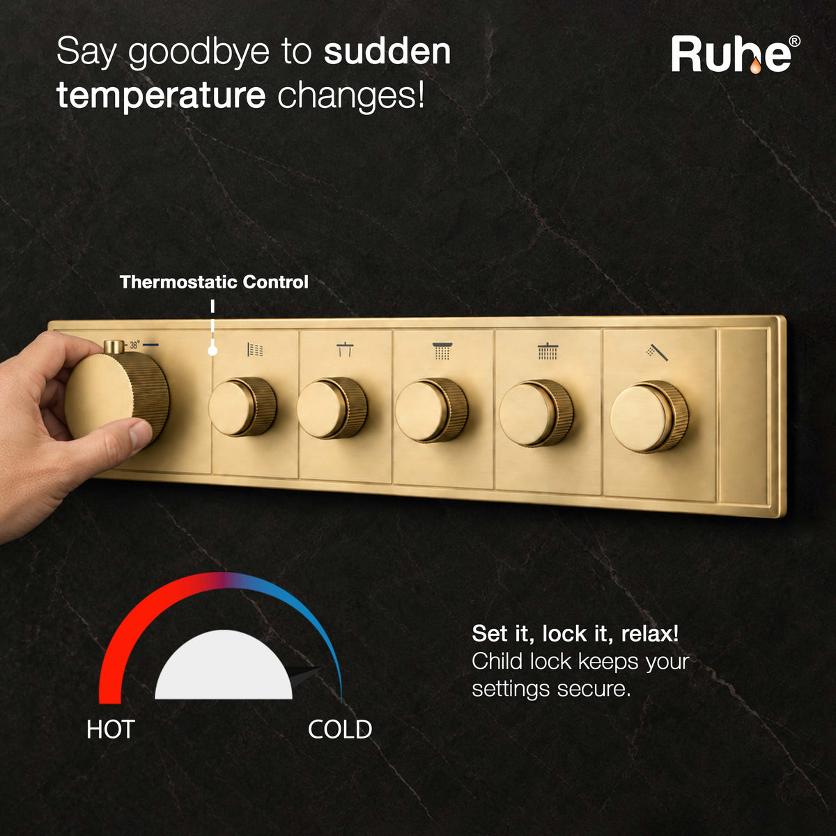 Aurora 5-Function Thermostatic Diverter