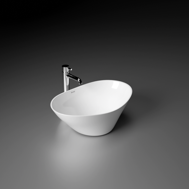 Carina Table Top Wash Basin (White) - by Ruhe