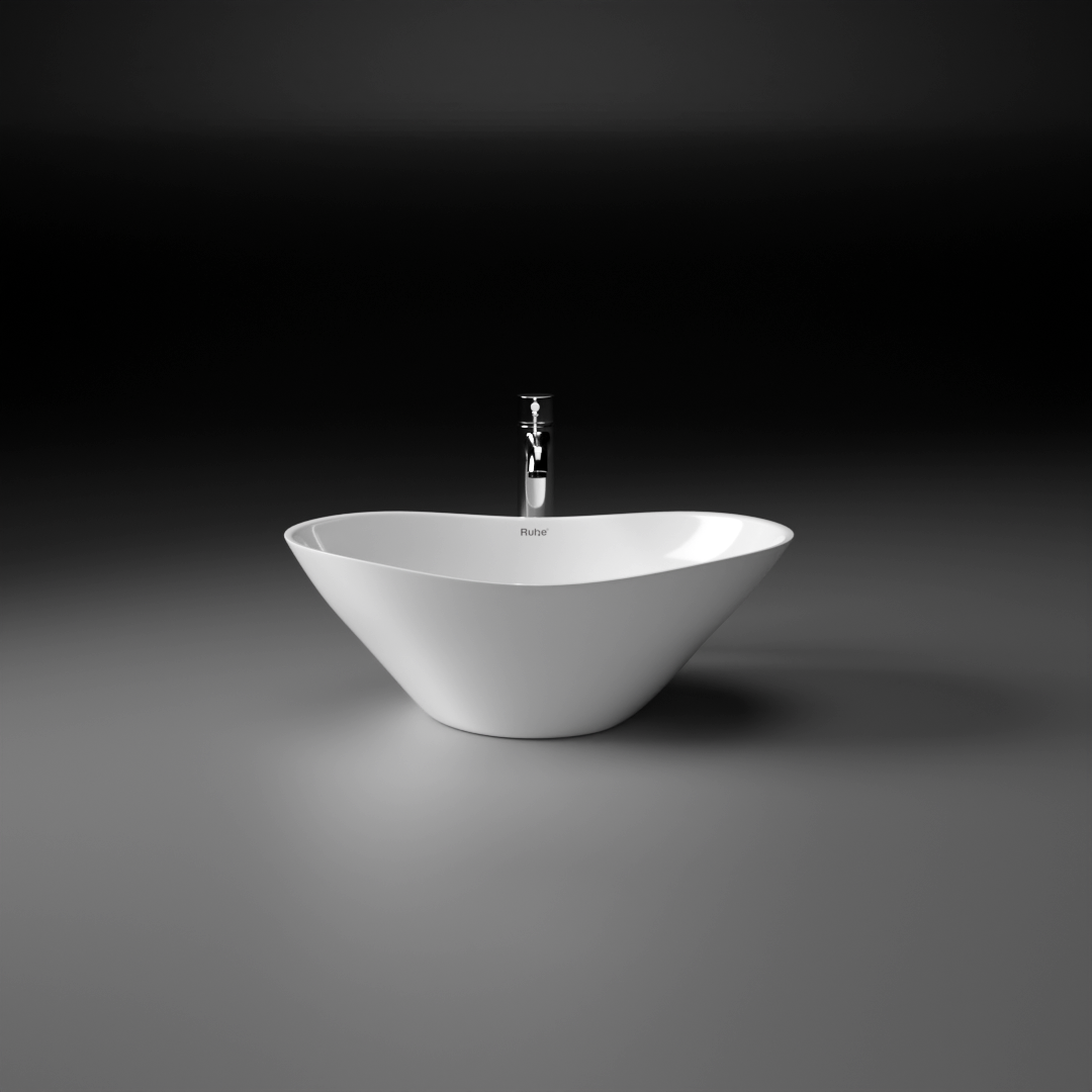 Carina Table Top Wash Basin (White) - by Ruhe