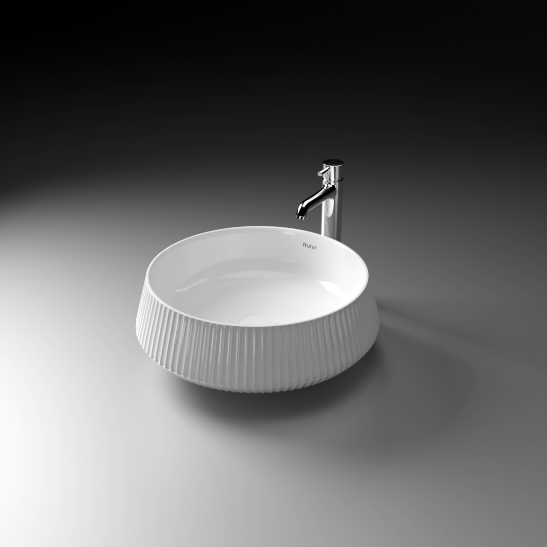 Castor Table-Top Wash Basin (White) - by Ruhe