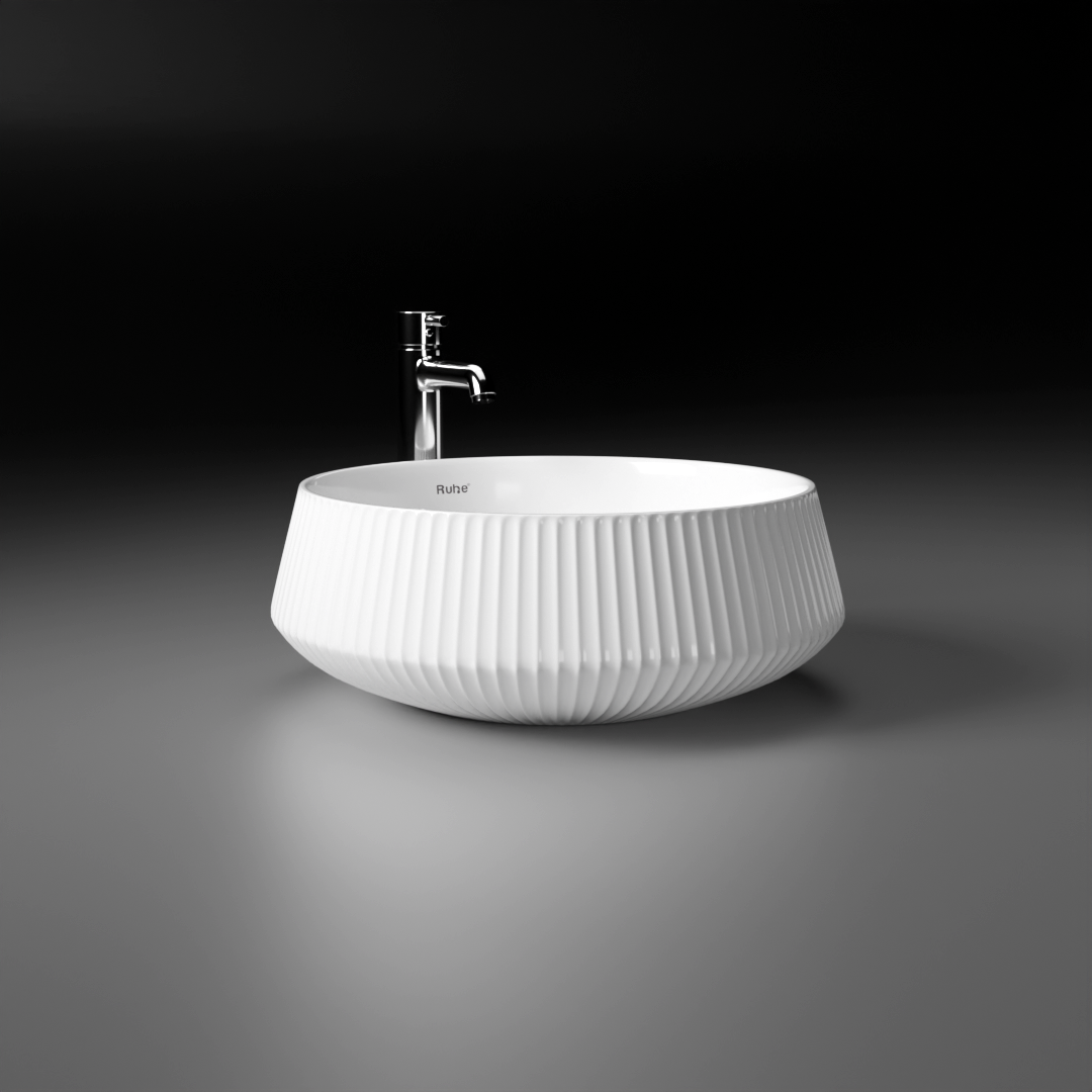 Castor Table-Top Wash Basin (White) - by Ruhe