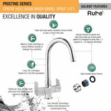 Pristine Deck Mount Wash Basin Mixer Tap with Swivel Spout