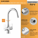 Elixir Deck Mount Wash Basin Mixer Tap with Swivel Spout
