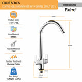Elixir Deck Mount Wash Basin Mixer Tap with Swivel Spout