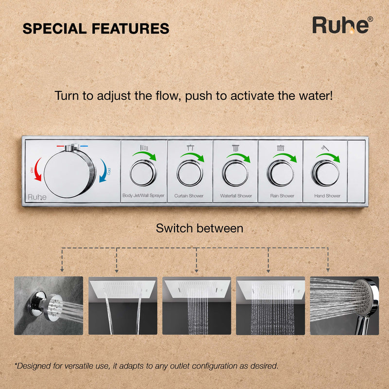 Aurora 5-Function Thermostatic Diverter