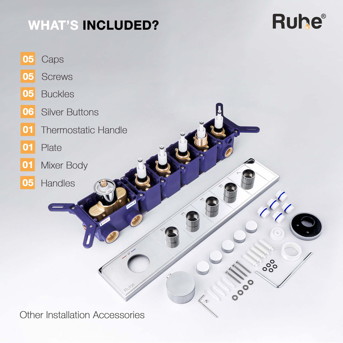 Aurora 5-Function Thermostatic Diverter