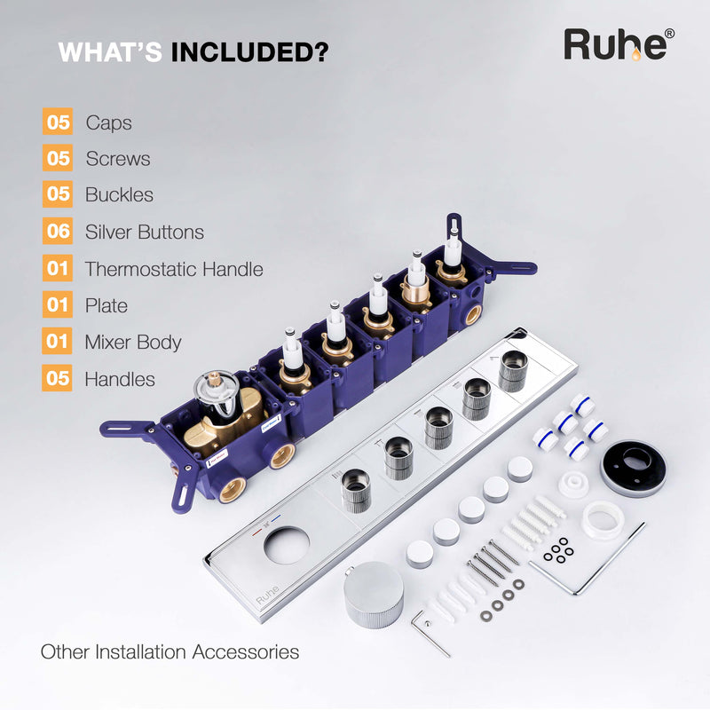 Aurora 5-Function Thermostatic Diverter