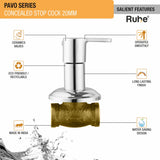 Pavo Concealed Stop Valve
