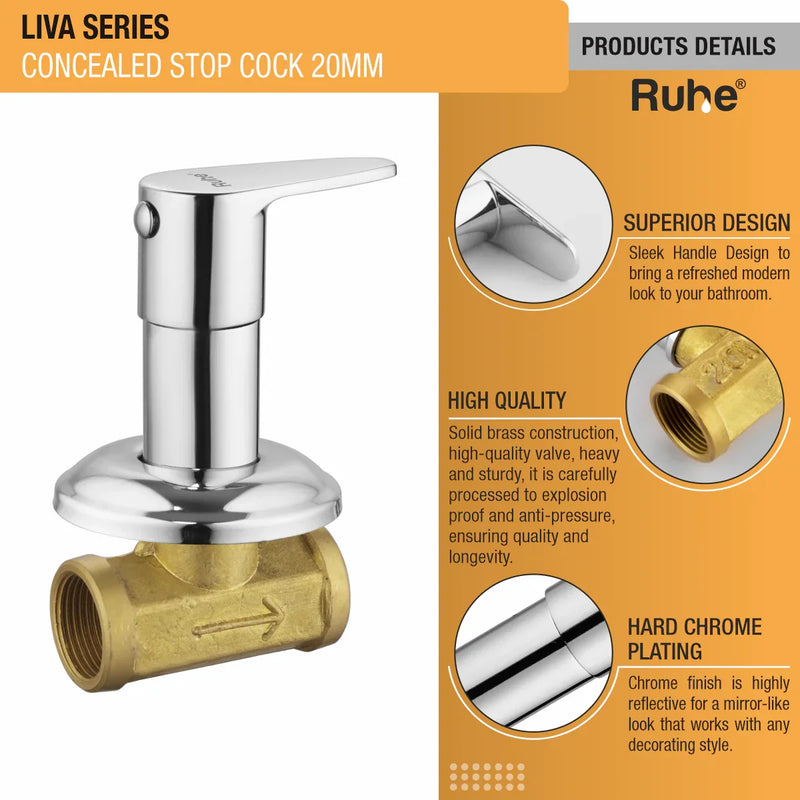 Liva Concealed Stop Valve