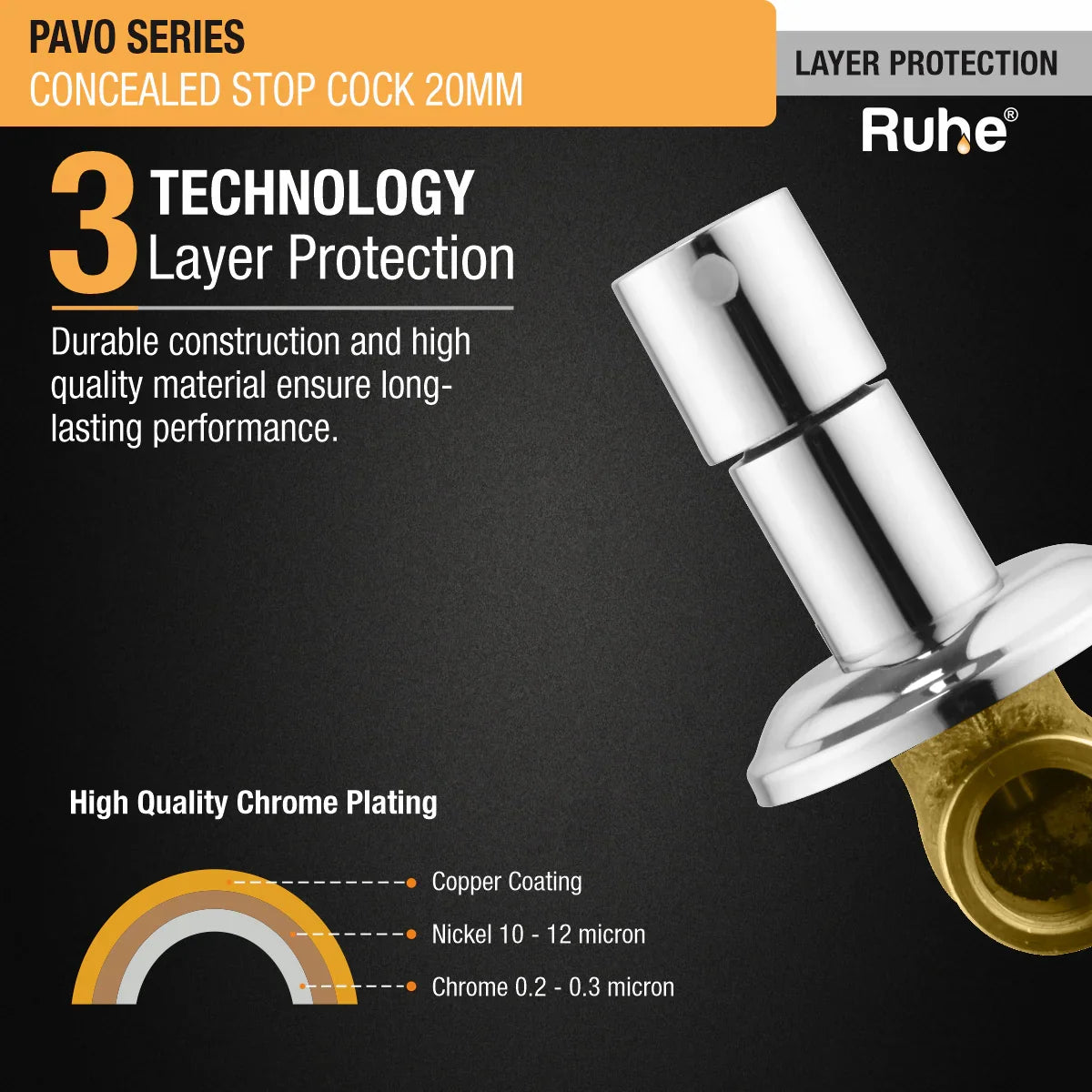 Pavo Concealed Stop Valve
