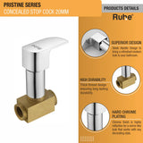 Pristine Concealed Stop Valve Brass Faucet