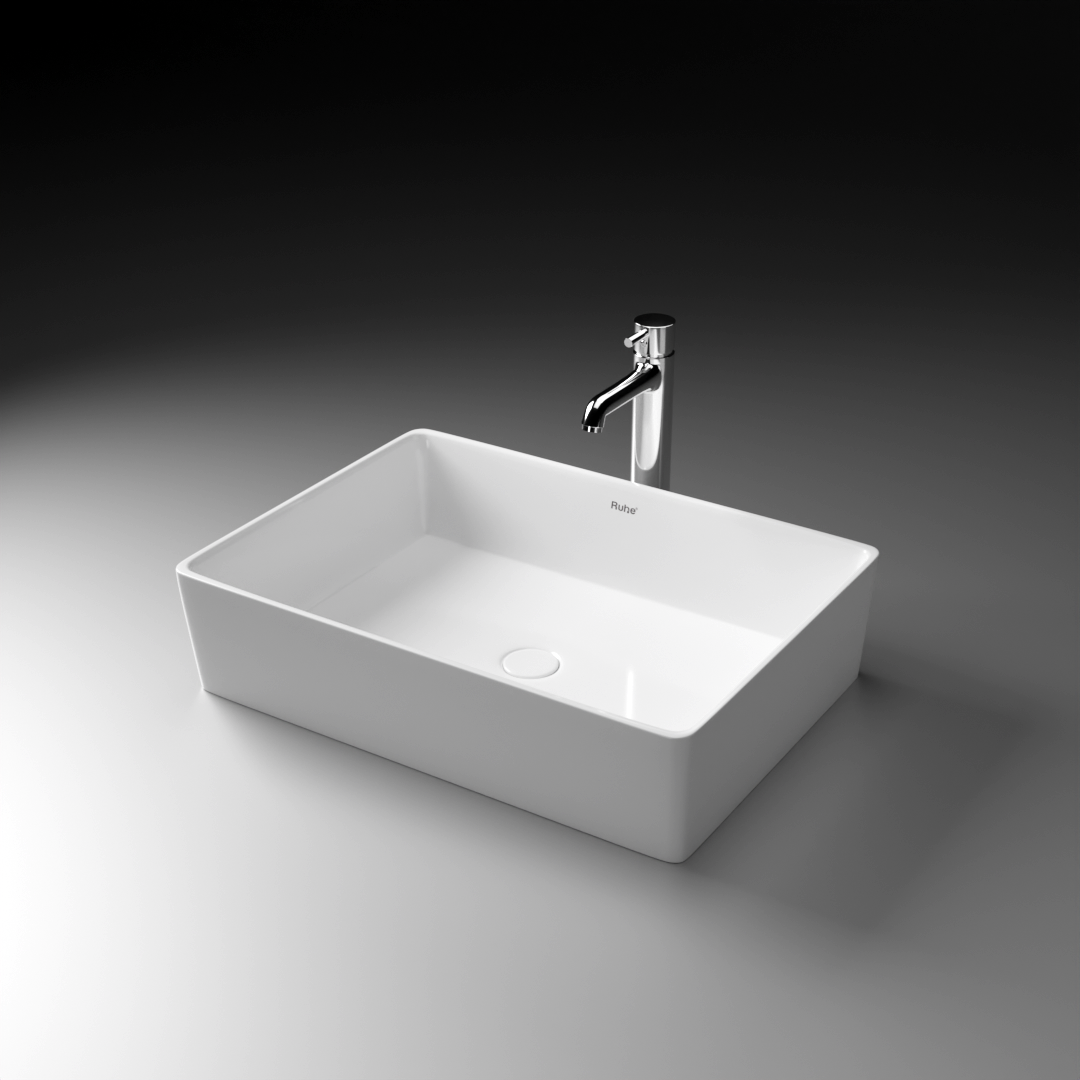 Croma Table-Top Wash Basin (White) - by Ruhe