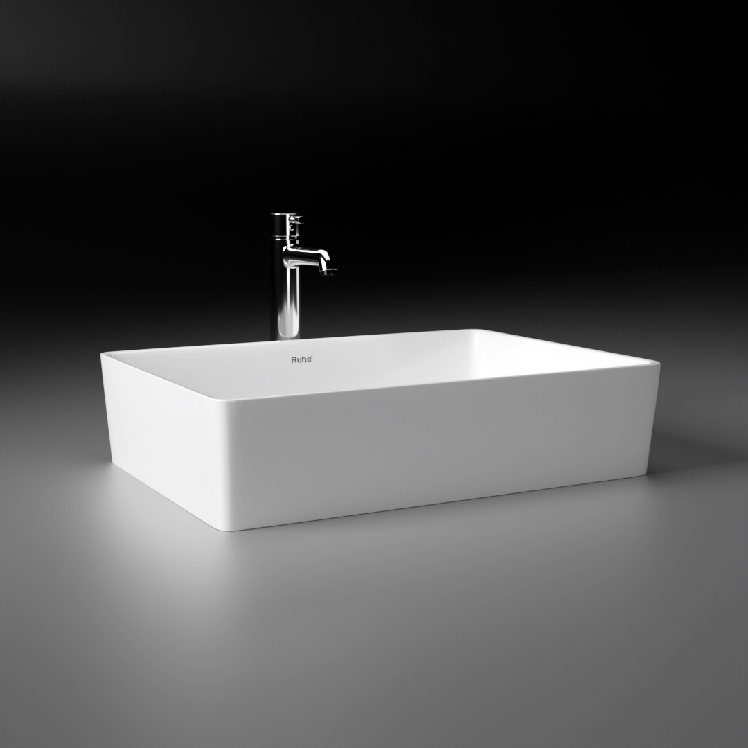 Croma Table-Top Wash Basin (White) - by Ruhe