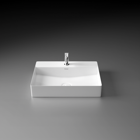 Crux Table Top Wash Basin (White) - by Ruhe