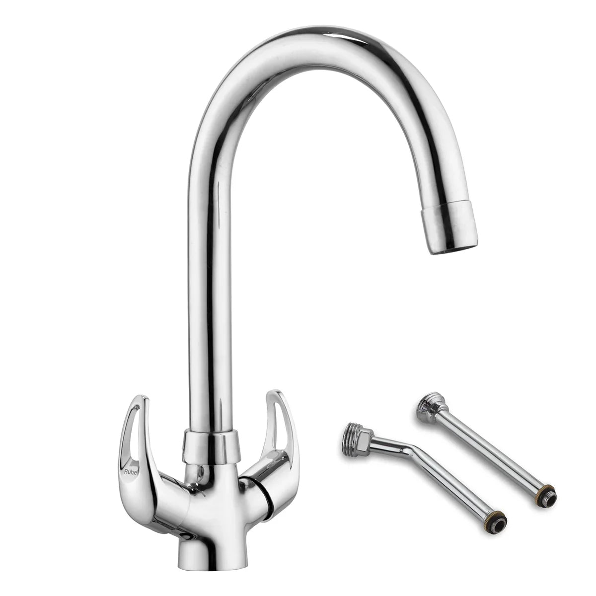Aqua Deck Mount Wash Basin Mixer Tap with Swivel Spout