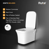 Crystal Wall-Hung Western Commode, What's Included