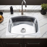 Oval Single Bowl (22 x 18 x 8 inches) Kitchen Sink - by Ruhe