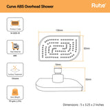 Curve Overhead Shower Dimensions
