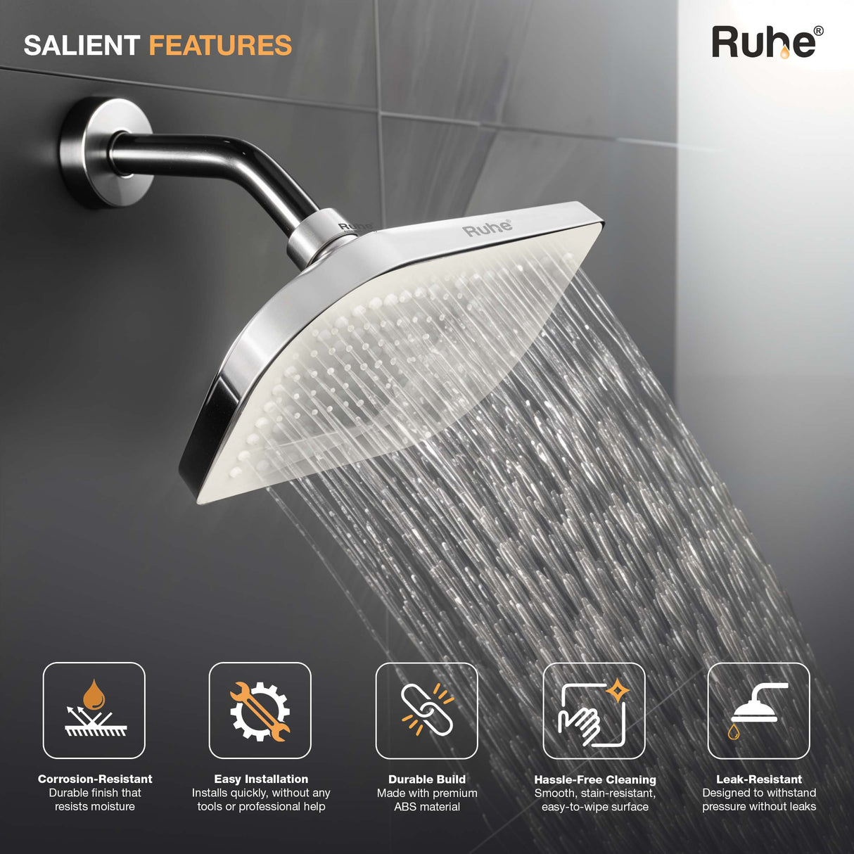 Curve Overhead Shower