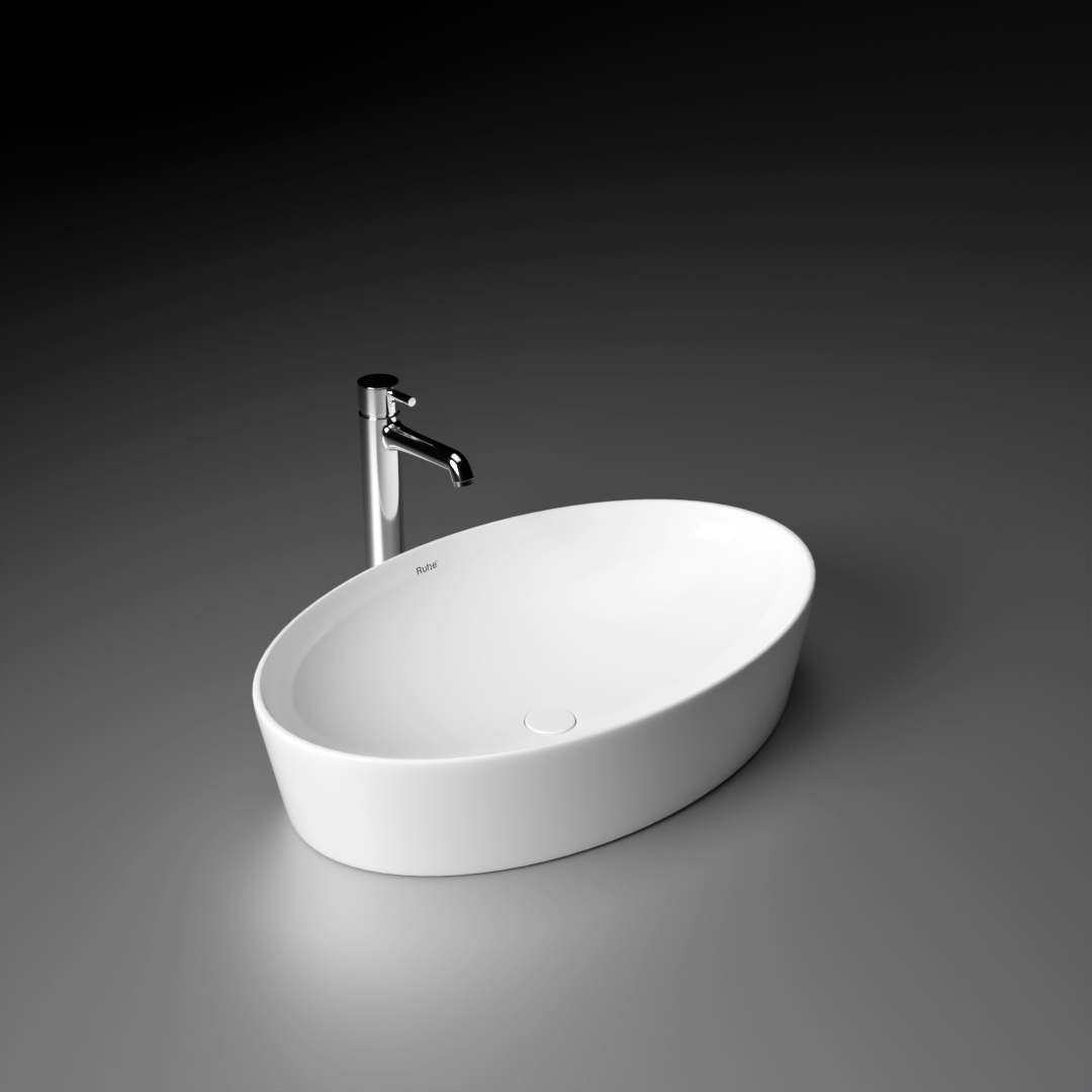 Dusk Table Top Wash Basin (White) - by Ruhe