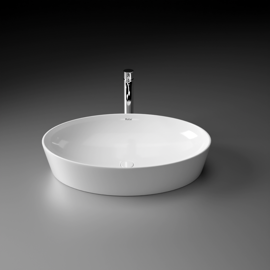 Dusk Table Top Wash Basin (White) - by Ruhe