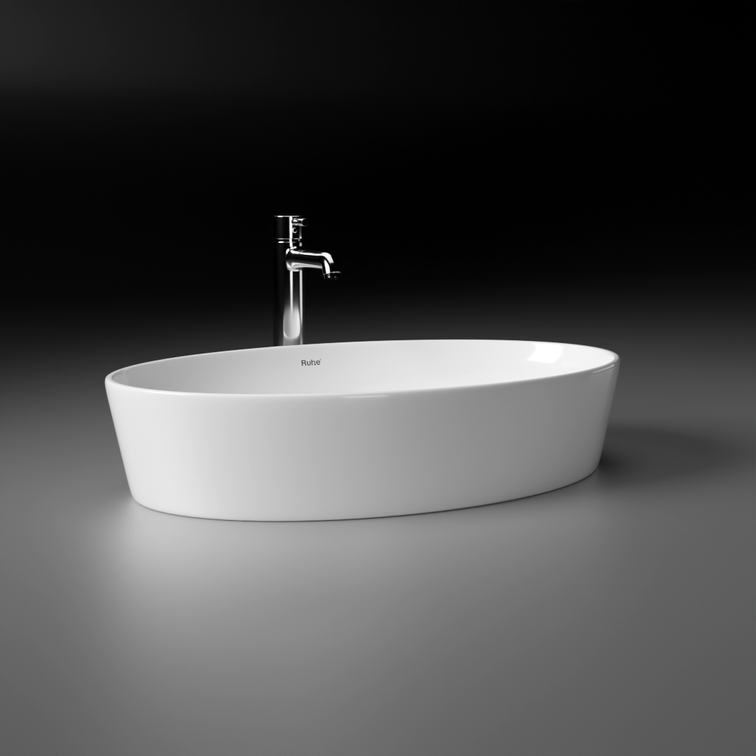 Dusk Table Top Wash Basin (White) - by Ruhe