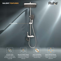 Drizzle 4-Function Brass Smart Shower Panel Set