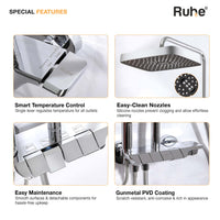 Drizzle 4-Function Brass Smart Shower Panel Set