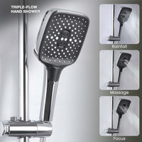 Drizzle 4-Function Brass Smart Shower Panel Set