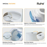 Dune One-Piece Western Commode P Trap, rimless design