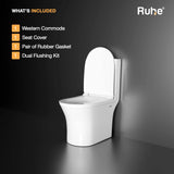 Dune One-Piece Western Commode, What's Included