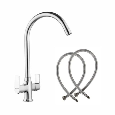 Elixir Deck Mount Wash Basin Mixer Tap with Swivel Spout
