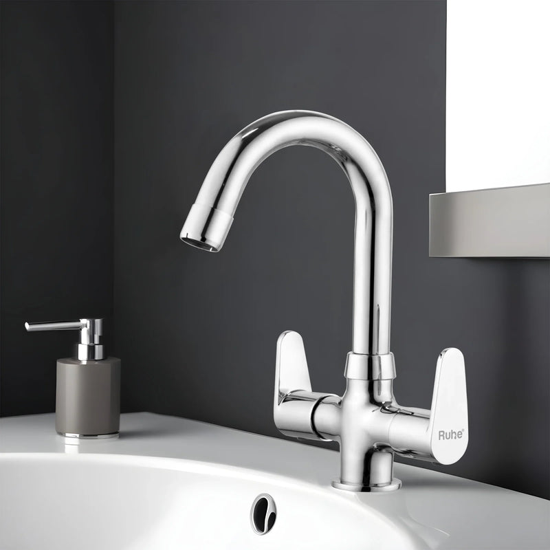 Eclipse Deck Mount Wash Basin Mixer Tap with Swivel Spout