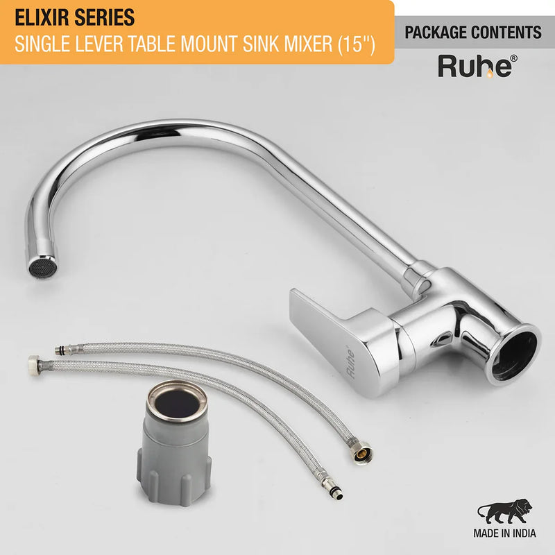 Elixir Single Lever Deck-mount Kitchen Sink Mixer Tap with Swivel Spout