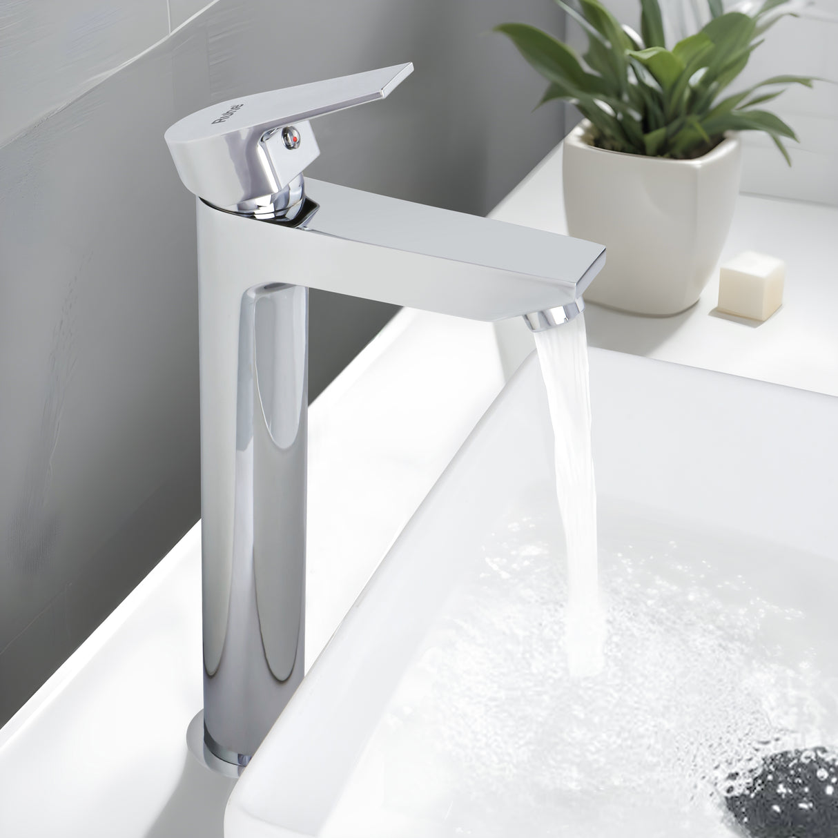 Elixir Single Lever Deck-mount Tall Body Wash Basin Mixer Tap - by Ruhe