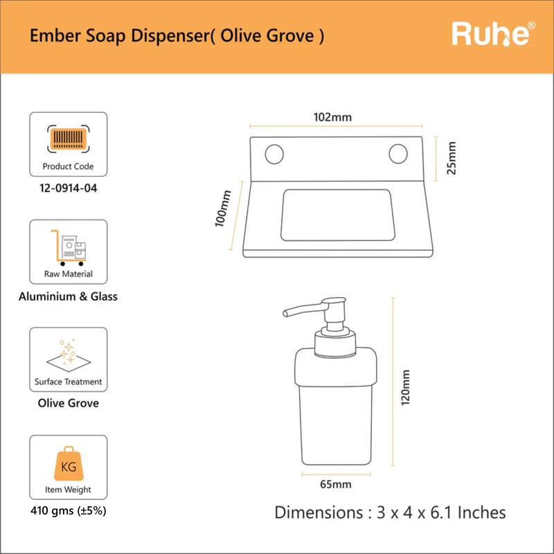 Ember Soap Dispenser (Olive Grove)
