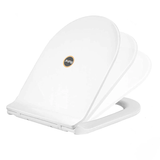 Exclusive Round Toilet Seat Cover (White) (Soft Close) -  by Ruhe®
