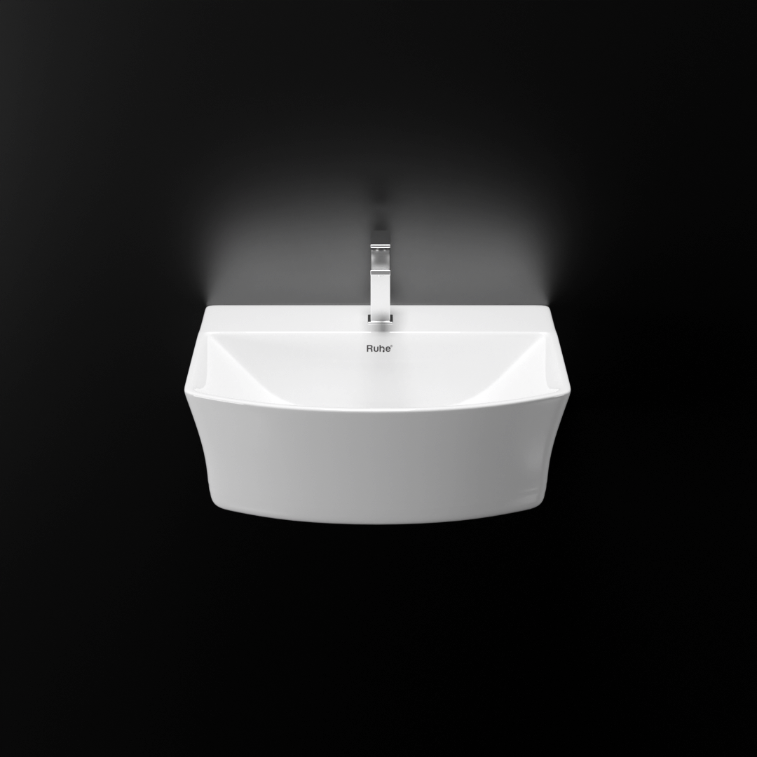 Felis Wall-hung Wash Basin (White) - by Ruhe®