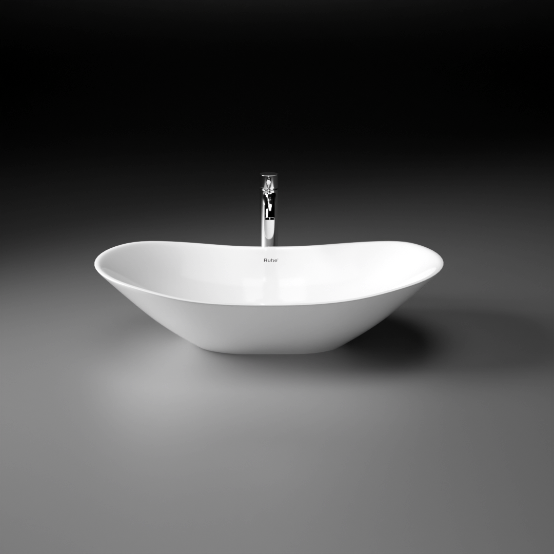 Flame Table Top Wash Basin (White) - by Ruhe