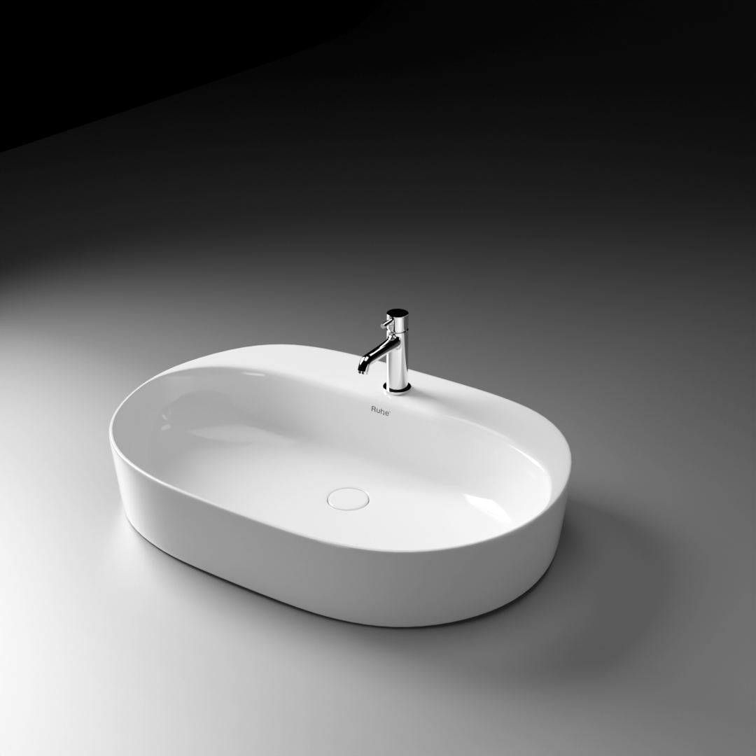 Fury Table Top Wash Basin (White) - by Ruhe