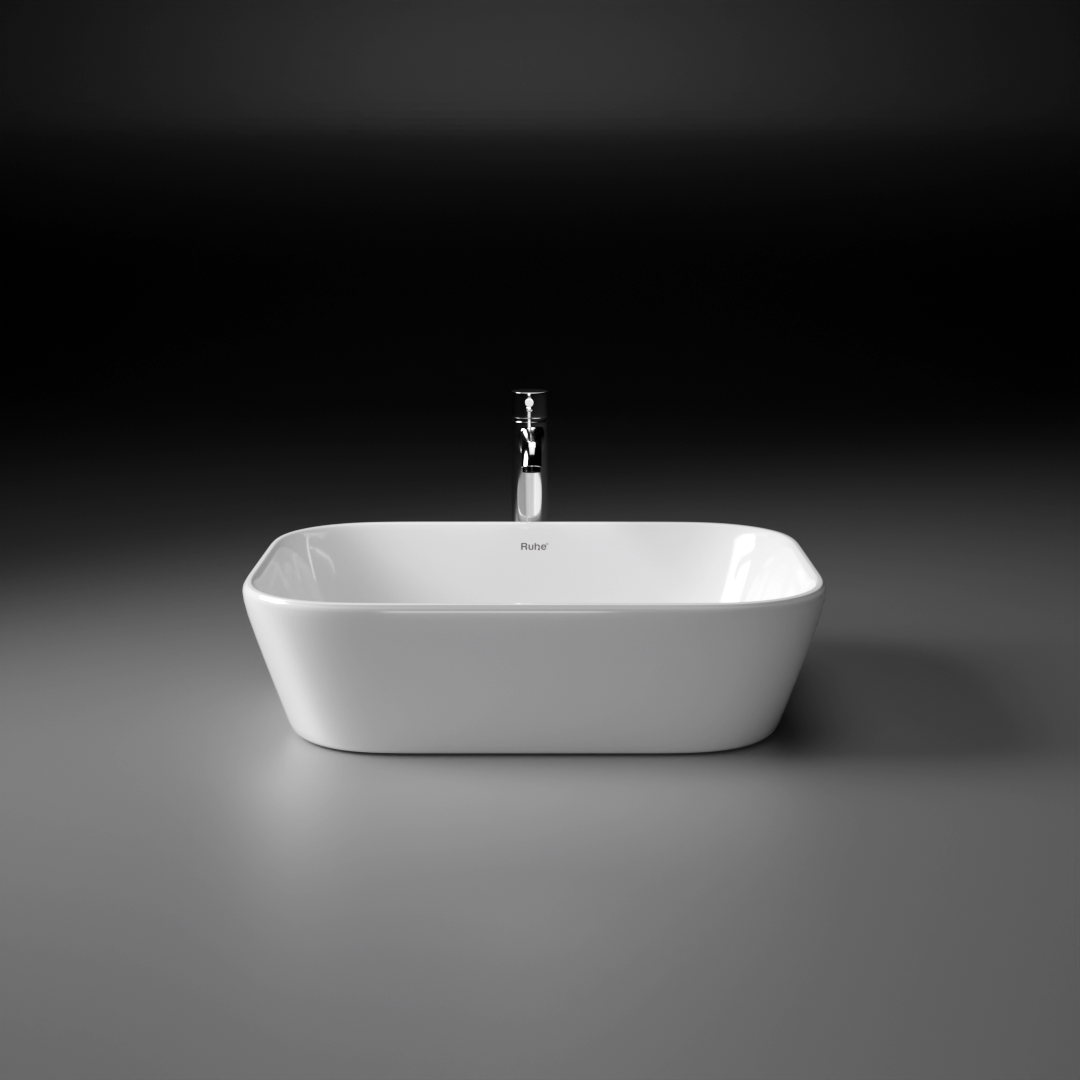 Iris Table-Top Wash Basin (White) - by Ruhe