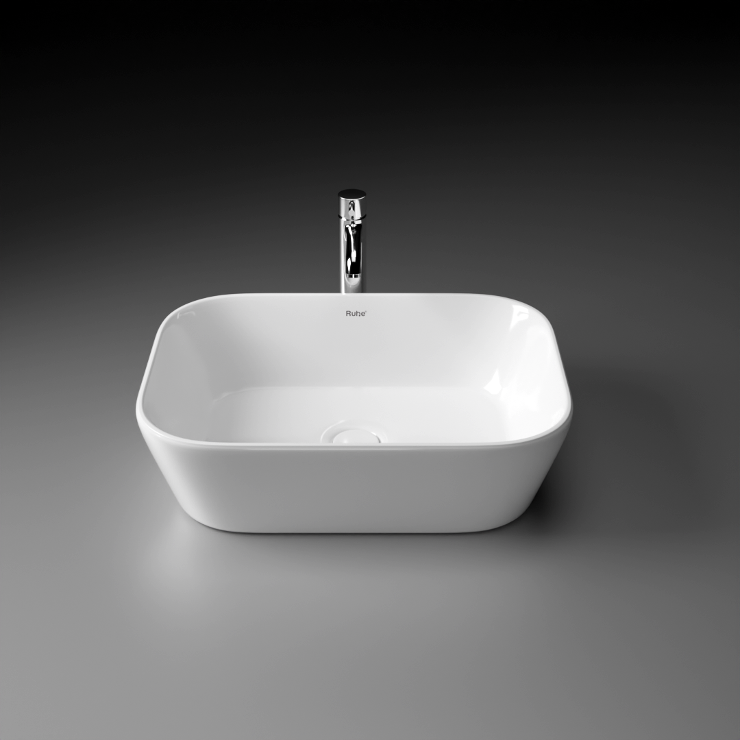 Iris Table-Top Wash Basin (White) - by Ruhe