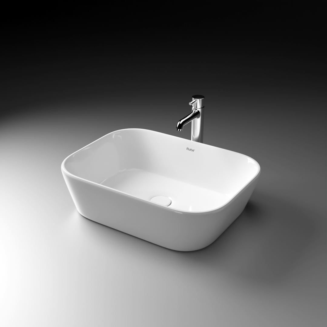 Iris Table-Top Wash Basin (White) - by Ruhe